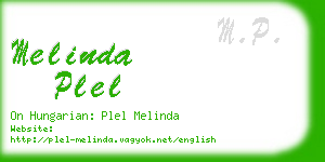 melinda plel business card